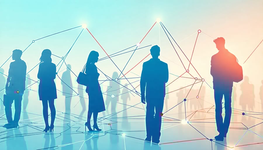 Conceptual representation of transparency and trust among participants in a blockchain network