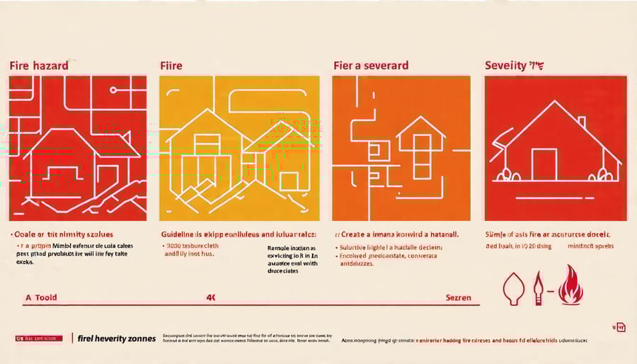 Illustration of fire hazard severity zone classifications