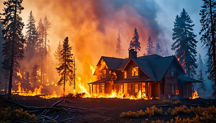 House threatened by approaching wildfire