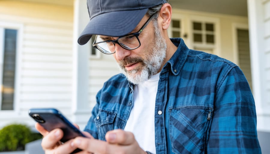 Self-service insurance portal on smartphone for property owners