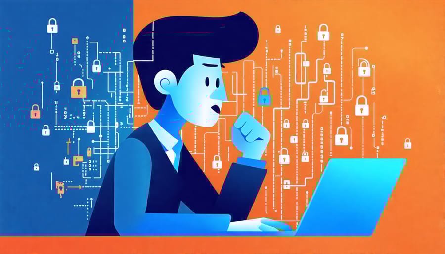 Real estate professional worried about cyber threats and data security