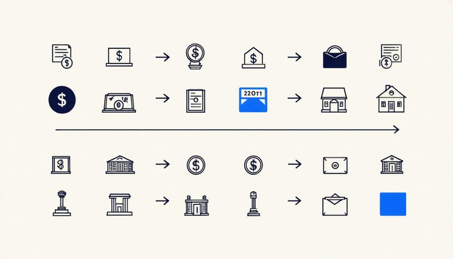 Infographic showing how to calculate debt-to-income ratio with example figures