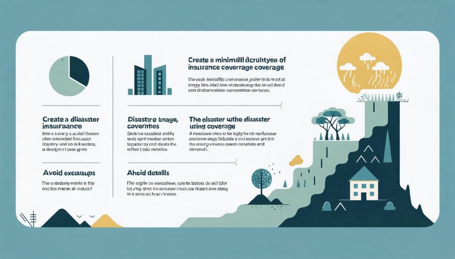 Infographic explaining various disaster insurance policy options
