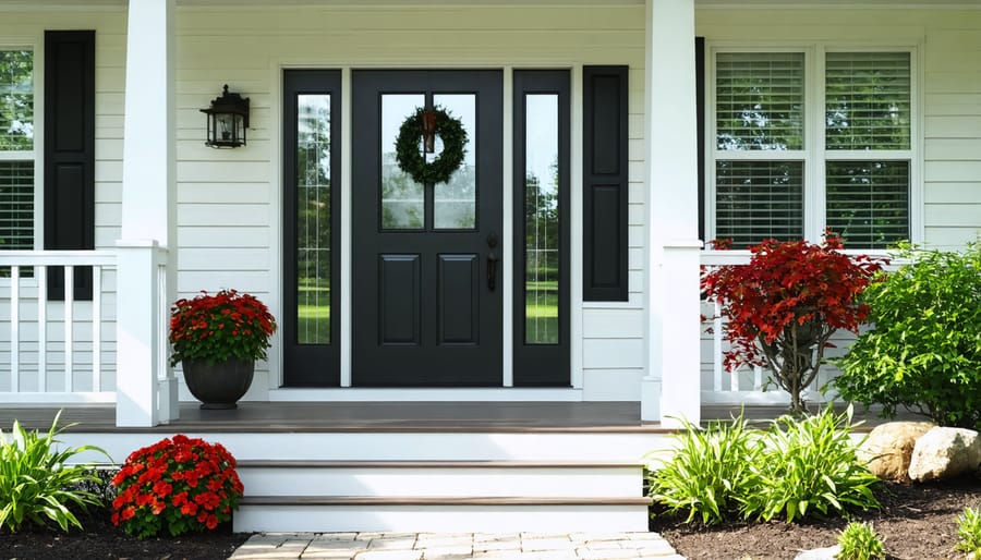 Welcoming front porch showcasing curb appeal enhancements