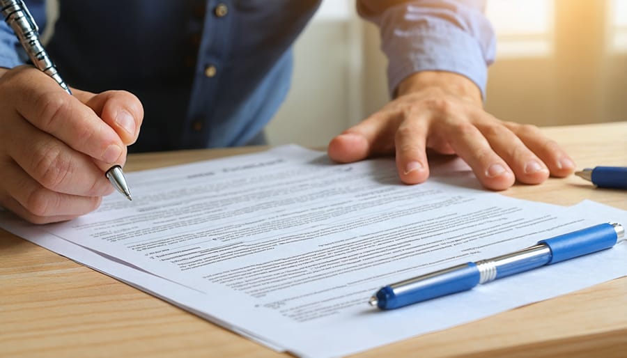 Injured worker completing workers' comp claim forms