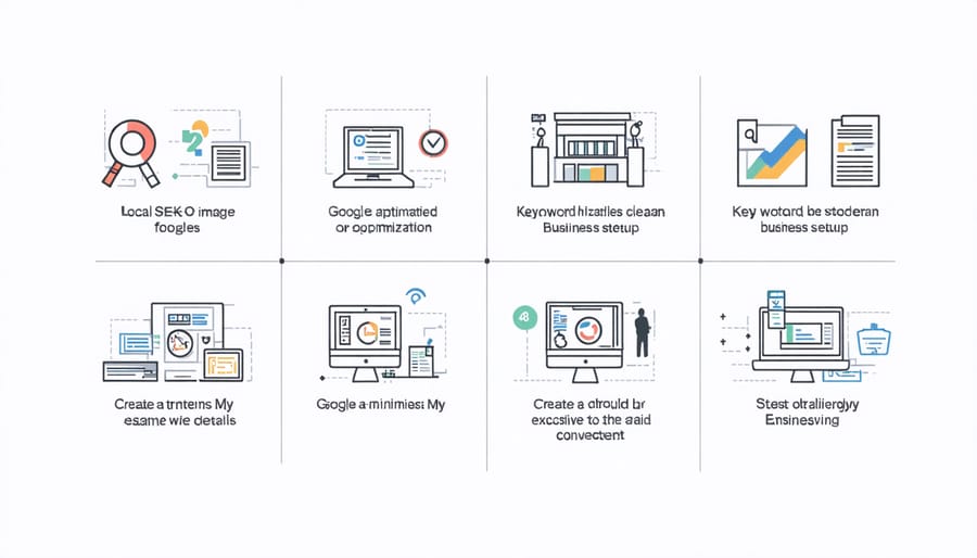 Diagram of local SEO tactics for real estate websites