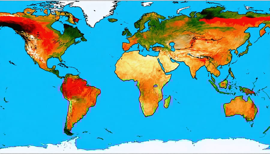 Color-coded map of United States showing regional natural disaster risks
