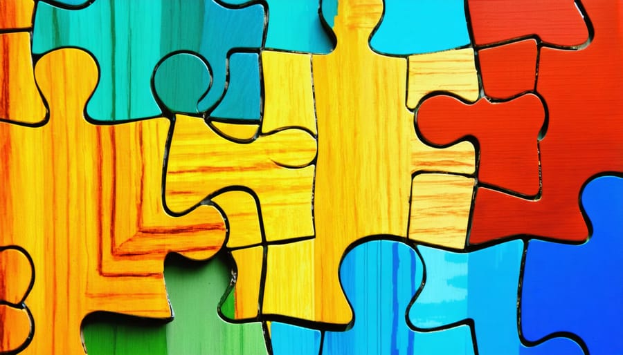 Puzzle pieces symbolizing various financing strategies for renewable energy projects