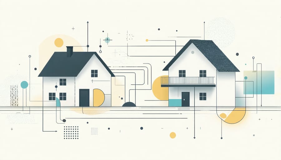 Visual representation of real estate tokenization concept