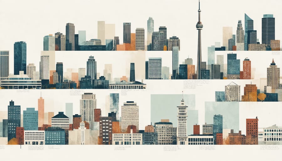 Montage illustrating the vibrant cultures and scenes across Toronto's neighborhoods