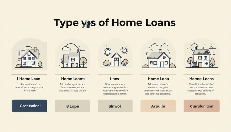 Comparison chart showing features of conventional, FHA, VA, and USDA loans