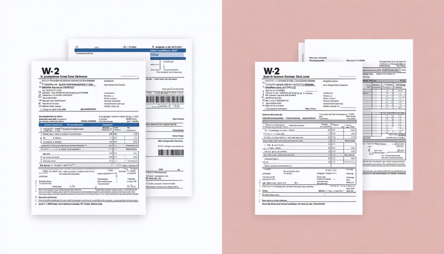 Comparison of traditional employment documents versus self-employed documentation requirements