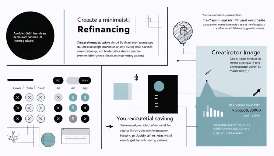 Visual guide comparing different refinancing options with savings calculator
