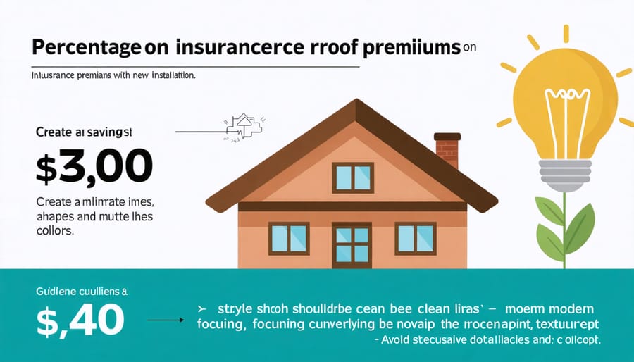 Chart displaying average insurance premium savings after roof replacement