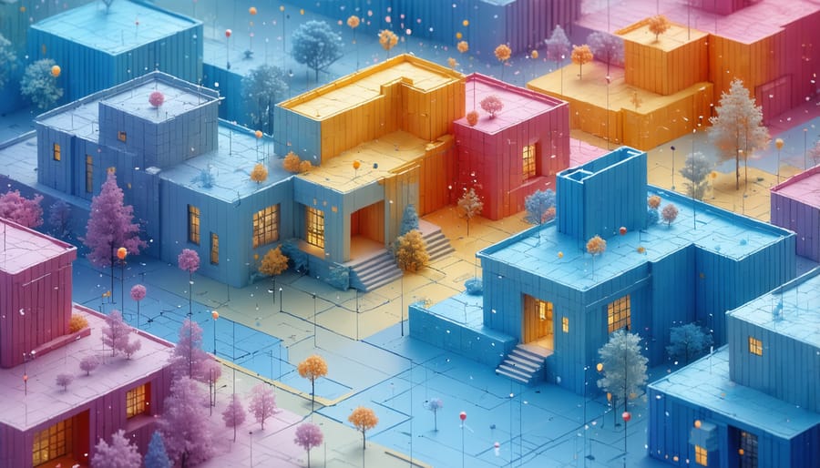 Visual representation of AI processing multiple property valuation data sources