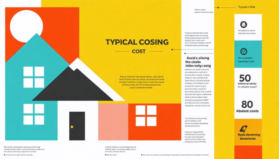 Visual breakdown of common closing costs for first-time home buyers