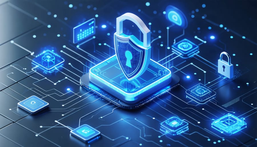 Digital security concept showing protective measures for virtual assets