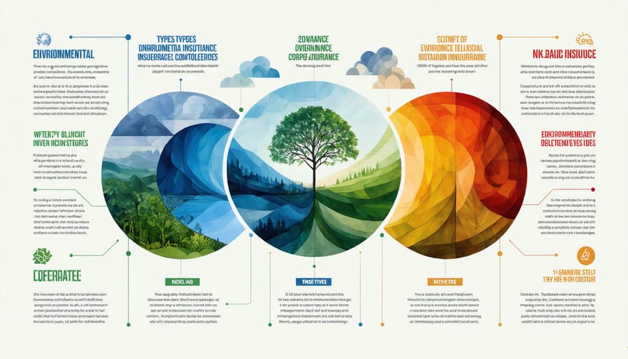 Visual diagram of environmental insurance types and coverage options