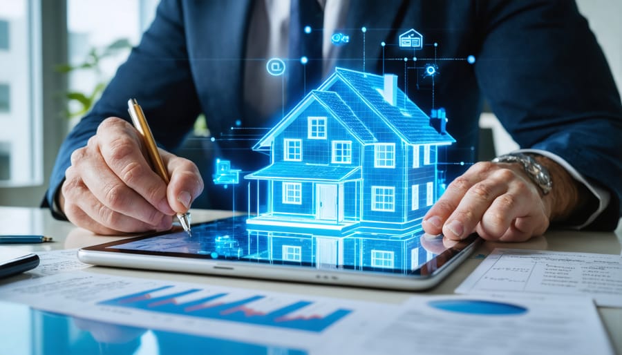 Appraiser working with AI-powered valuation tools