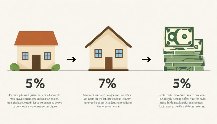 Visual diagram explaining basic mortgage concepts and monthly payment structure
