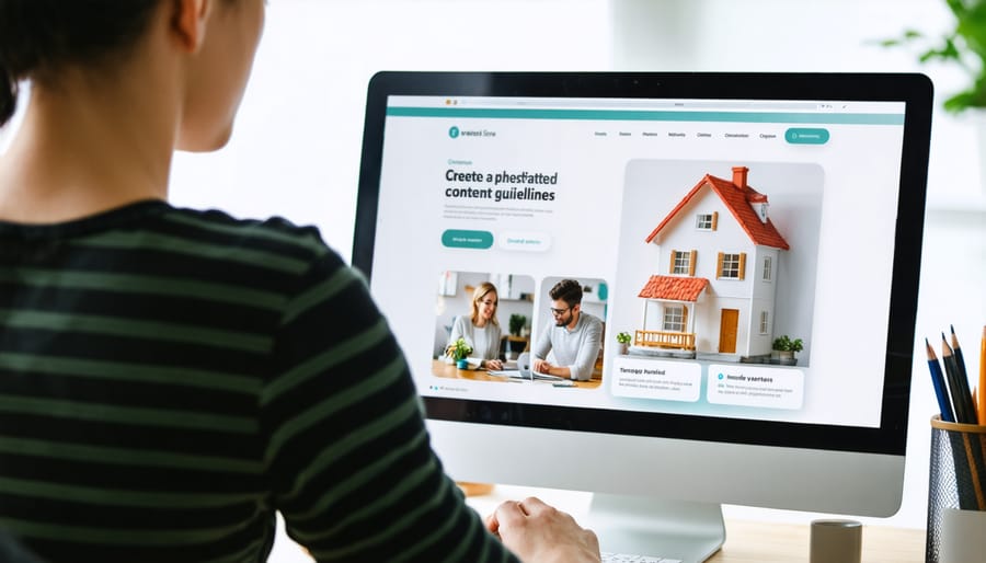 Individual engaged in an online home buying course showing interactive learning interface