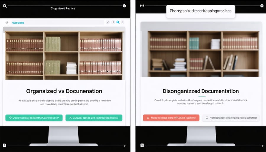 Comparison of proper and improper real estate documentation methods