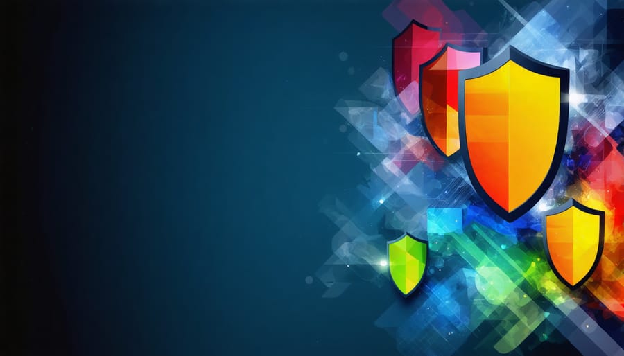 Professional liability and risk management concept with protective shields