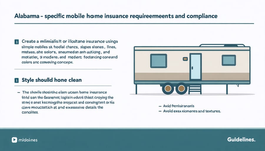 Visual representation of Alabama mobile home insurance regulations and requirements