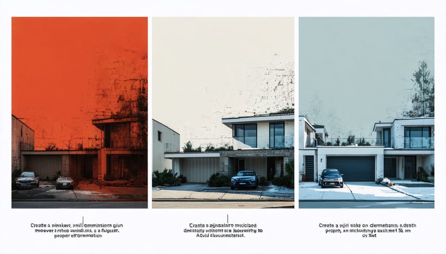 Side-by-side comparison showing proper vs improper insurance claim documentation methods