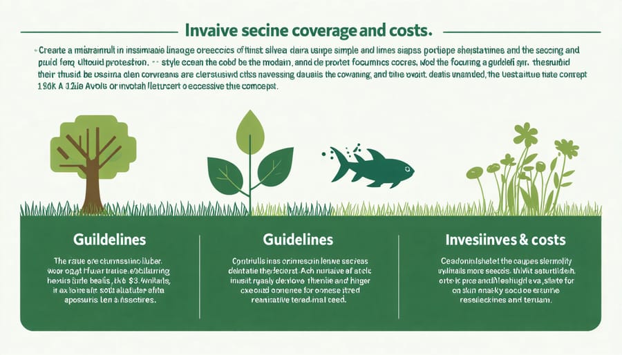 Visual diagram of different insurance coverage types for invasive species protection