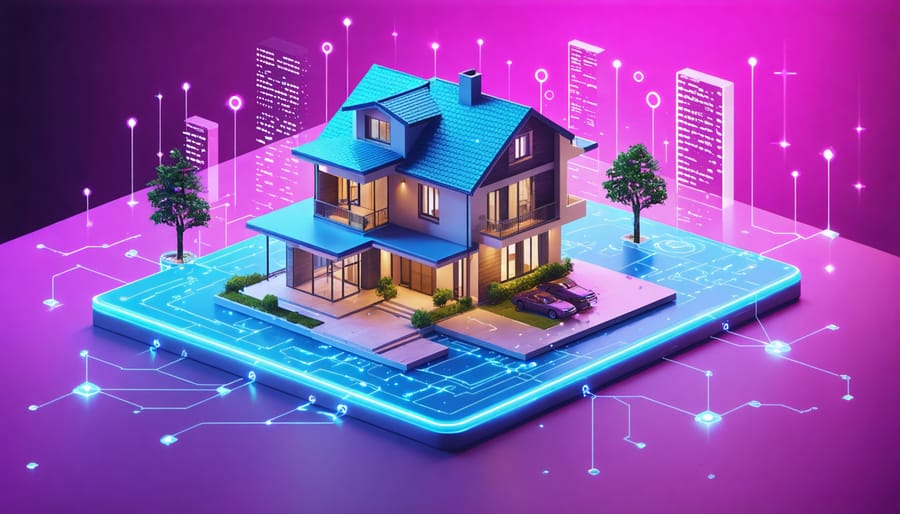Digital representation of real estate tokenization process with blockchain components