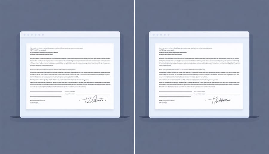 Side-by-side comparison of traditional real estate donation vs NFT-based property transfer