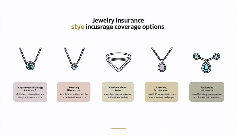 Visual comparison of standard coverage, riders, and standalone jewelry insurance policies
