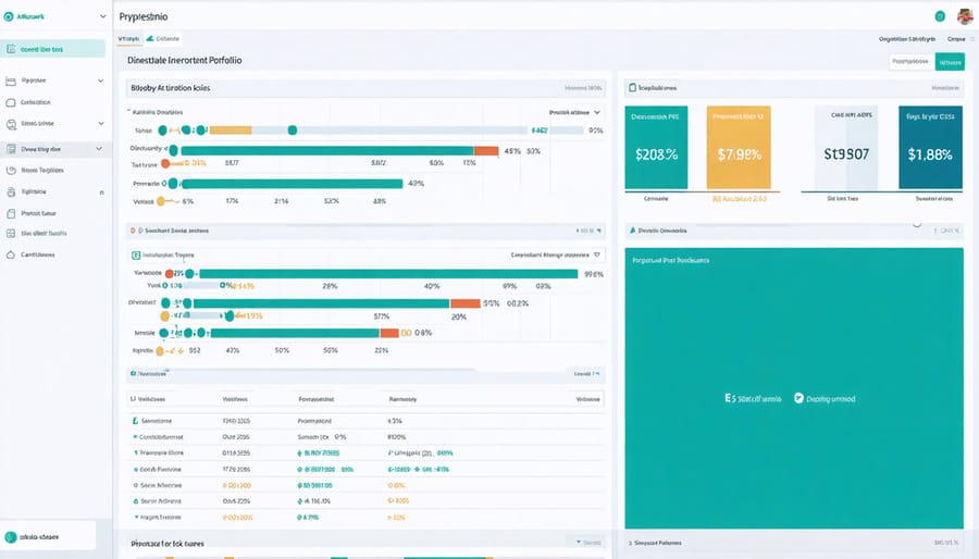 P2P real estate lending platform dashboard showing diversified property investments