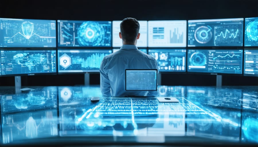 Real estate professional implementing digital security measures