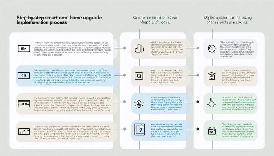 Visual guide illustrating the progression of smart home energy efficiency upgrades and associated costs