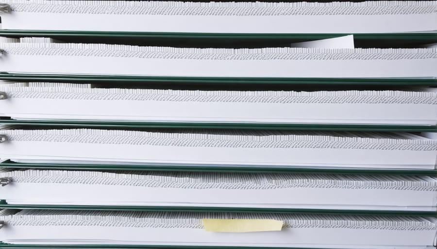 Screenshot of digital tax record keeping system with labeled folders