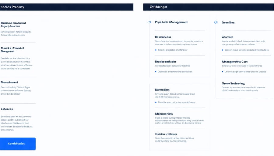 Side-by-side comparison of traditional property management paperwork and a modern blockchain dashboard