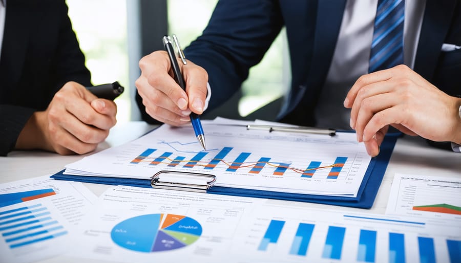Business professional consulting on tax-advantaged insurance and financial products