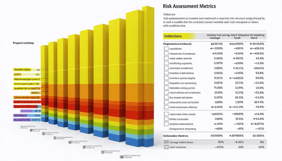 Interactive 3D visualization showing property risk assessment factors and analytics