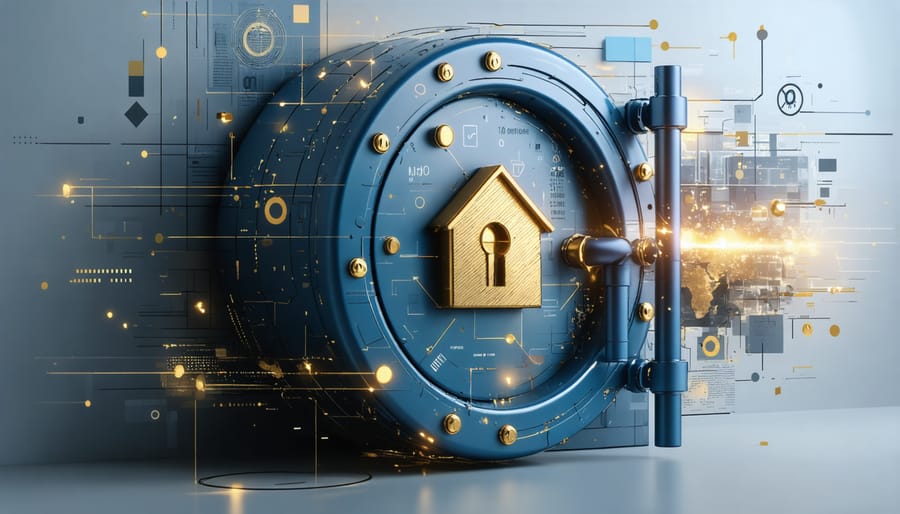 Secure digital mortgage document storage with cybersecurity elements