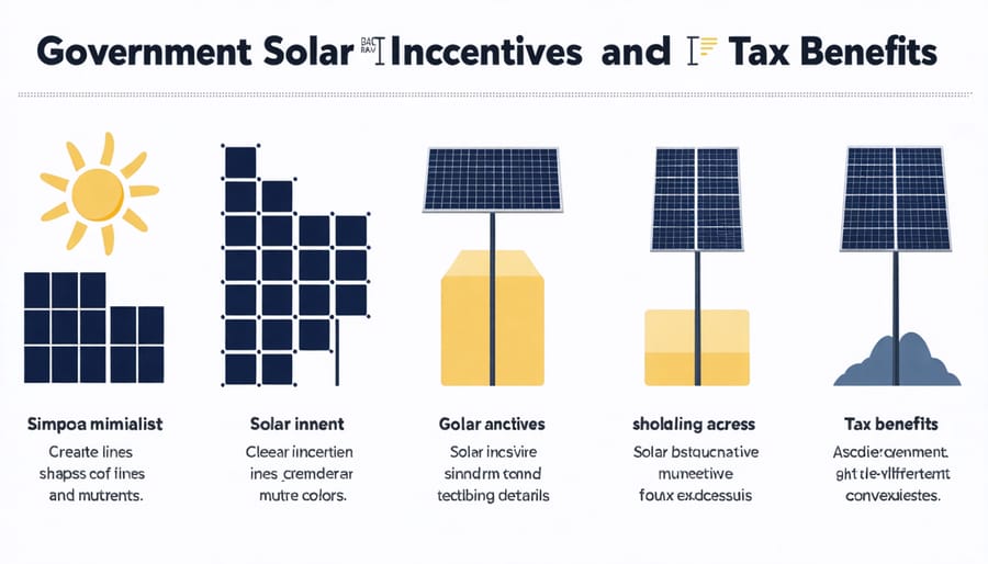 Visual representation of solar tax credits, rebates, and incentives by region