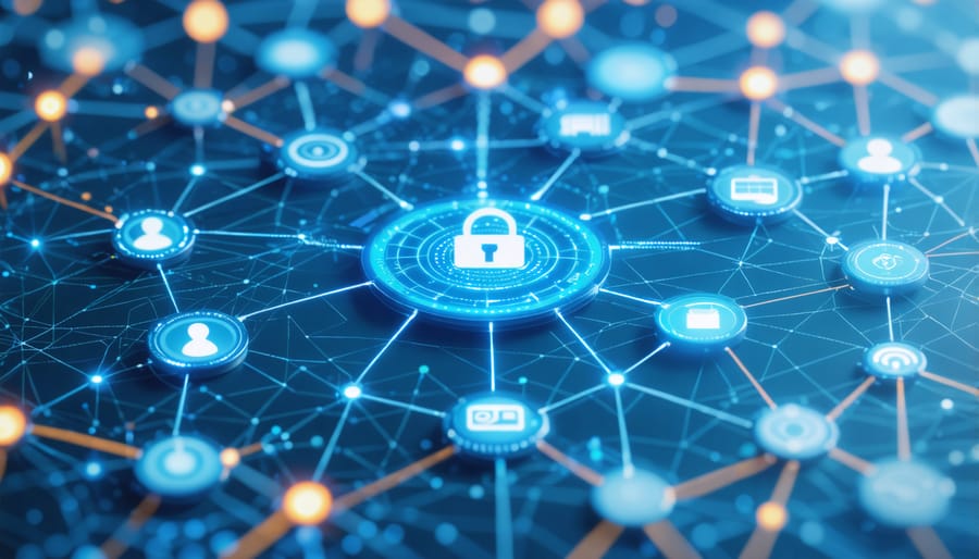 Interactive network map displaying major zero trust security providers and their specializations