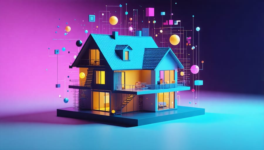 AI analyzing multiple property risk factors with visual data points