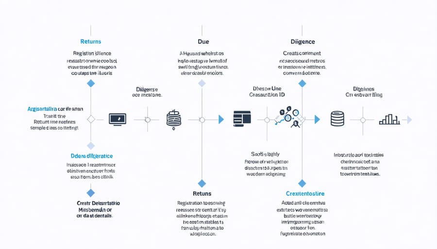 Step-by-step flowchart of real estate crowdfunding investment process