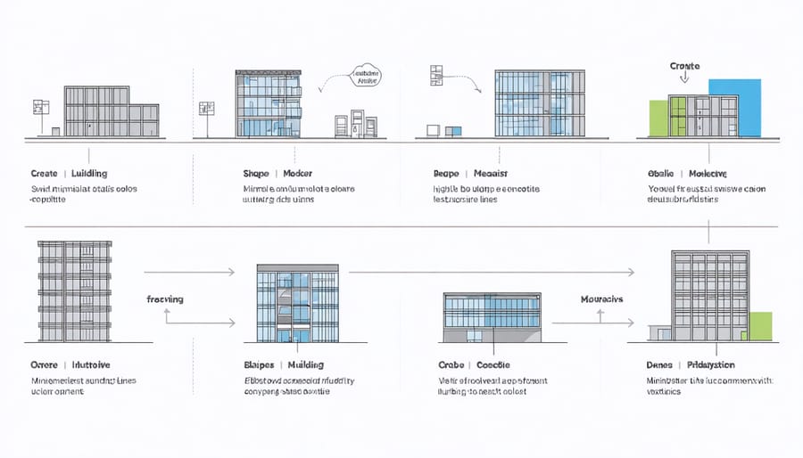 Diagram illustrating circular economy principles in modular building design