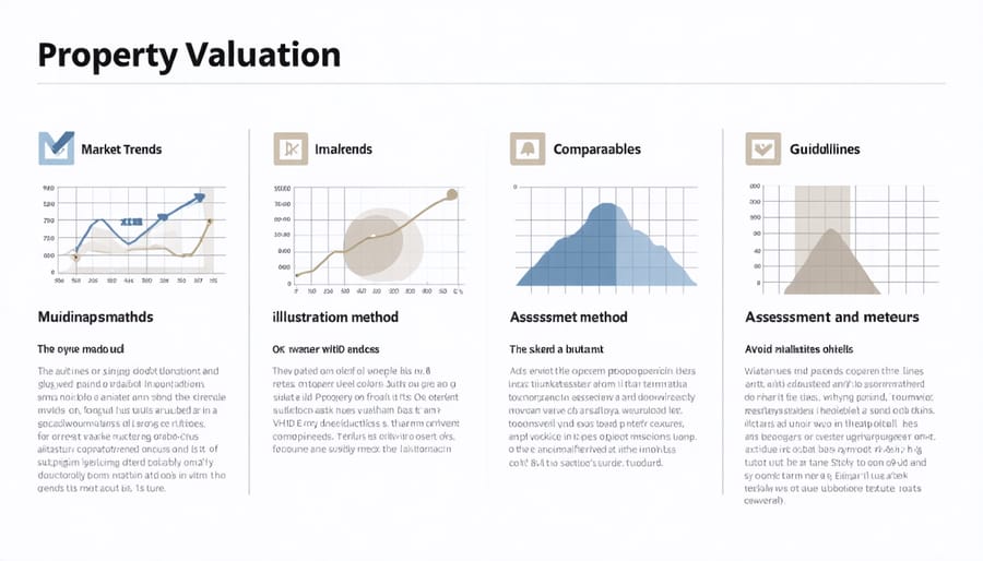 Visual diagram illustrating key components of real estate property valuation