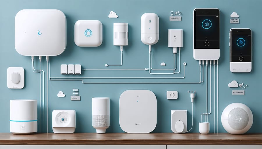 Network of IoT devices monitoring property conditions for insurance purposes
