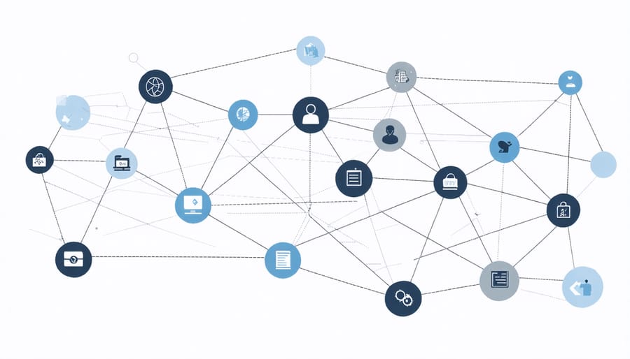 Complex network diagram showing SEC and state-level regulatory connections and hierarchies