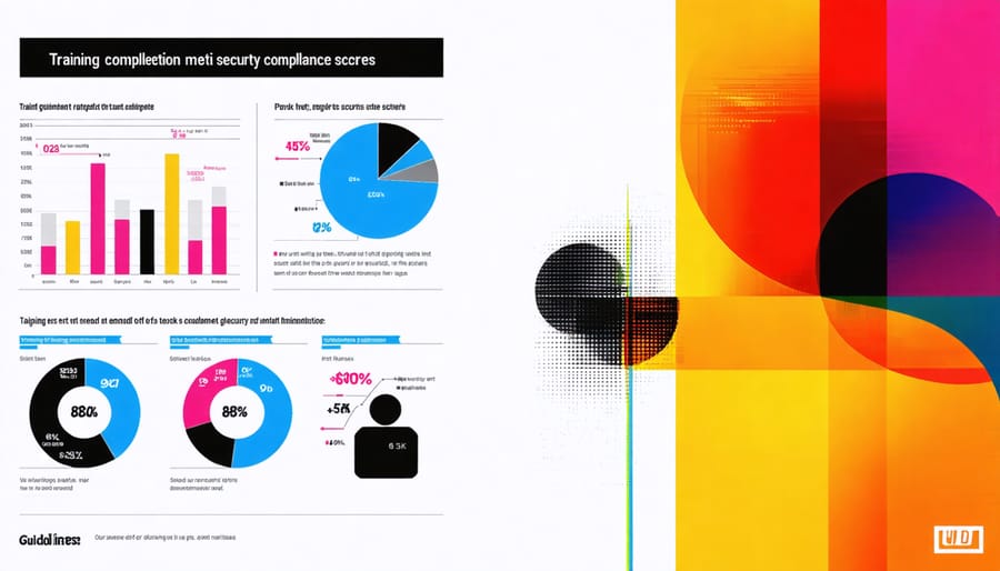 Data visualization of cybersecurity training effectiveness metrics